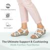 image:imageOrthofeet Womens Orthopedic Hope Adjustable Gladiator Wedge SandalWhite