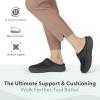 image:imageOrthofeet Womens Orthopedic Iris Water Repellent SlipOn Stretch ClogBlack