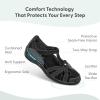 image:imageOrthofeet Womens Orthopedic Juno Adjustable Suede amp Leather Mary JaneBlack