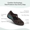 image:imageOrthofeet Womens Orthopedic Juno Adjustable Suede amp Leather Mary JaneChocolate
