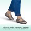 image:imageOrthofeet Womens Orthopedic Juno Adjustable Suede amp Leather Mary JanePewter
