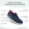 image:imageOrthofeet Womens Orthopedic Kita HandsFree WaterRepellent SlipOn SneakerNavyOrchid