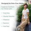 image:imageOrthofeet Womens Orthopedic Naya HandsFree WaterRepellent Walking SneakerAll Black