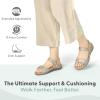 image:imageOrthofeet Womens Orthopedic Paloma Adjustable Leather SandalTaupe Metallic