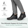 image:imageOrthofeet Womens Orthopedic Rosel HandsFree SlipResistant Leather BootBlack