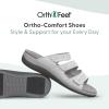 image:imageOrthofeet Womens Orthopedic Sahara Adjustable ThreeStrap Slide SandalBone