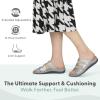 image:imageOrthofeet Womens Orthopedic Sahara Adjustable ThreeStrap Slide SandalSilver Metallic