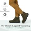 image:imageOrthofeet Womens Orthopedic Scarlett WaterRepellent SideZip Ankle BootOlive