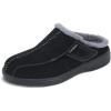 image:imageOrthofeet Mens Orthopedic Asheville Adjustable Faux Fur Lined SlipperBlack