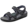 image:imageOrthofeet Mens Orthopedic Gemini Adjustable Leather SandalBlack