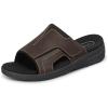 image:imageOrthofeet Mens Orthopedic Leather Sarasota Slide SandalsBrown