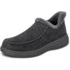 image:imageOrthofeet Mens Orthopedic Vito HandsFree WaterRepellent Faux Fur Lined SlipperCharcoal