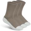image:imageOrthofeet NonBinding NonConstrictive Circulation Seam Free Casual Dress Socks 3 PackBrown