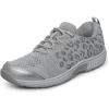 image:imageOrthofeet Womens Orthopedic Coral Stretch Knit Walking SneakerGray Leopard