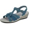 image:imageOrthofeet Womens Orthopedic Hope Adjustable Gladiator Wedge SandalBlue