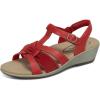 image:imageOrthofeet Womens Orthopedic Hope Adjustable Gladiator Wedge SandalRed