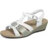 image:imageOrthofeet Womens Orthopedic Hope Adjustable Gladiator Wedge SandalWhite