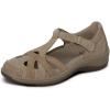 image:imageOrthofeet Womens Orthopedic Juno Adjustable Suede amp Leather Mary JaneTaupe