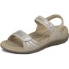 image:imageOrthofeet Womens Orthopedic Paloma Adjustable Leather SandalTaupe Metallic