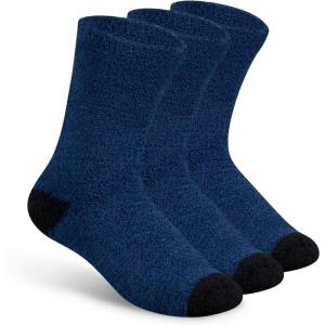image:imageOrthofeet Foot Warmer 3 Pack NonBinding Comfort Diabetic Socks BlueBlue