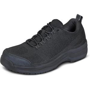 image:imageOrthofeet Mens Orthopedic Cobalt SafetyRated SlipResistant Work ShoeBlack