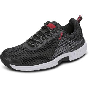 image:imageOrthofeet Mens Orthopedic Edgewater Stretch Knit Walking SneakerBlack