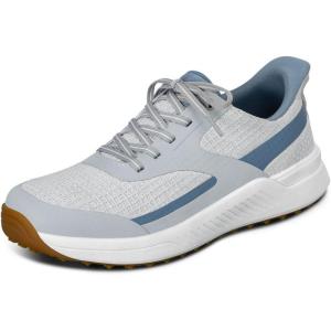 image:imageOrthofeet Mens Orthopedic Fairway HandsFree Water Repellent Golf ShoeBlueWhiteGrey