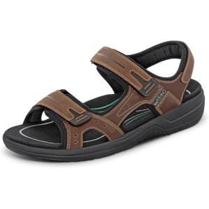 image:imageOrthofeet Mens Orthopedic Gemini Adjustable Leather SandalBrown