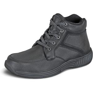 image:imageOrthofeet Mens Orthopedic Highline Slip Resistant Leather BootBlack