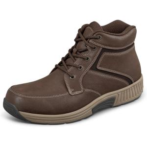 image:imageOrthofeet Mens Orthopedic Highline Slip Resistant Leather BootDark Brown