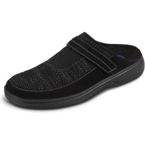 image:imageOrthofeet Mens Orthopedic Hudson Adjustable Stretch SlipOn SlipperBlack