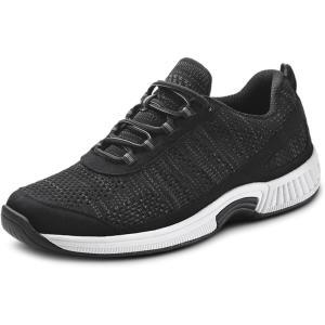 image:imageOrthofeet Mens Orthopedic Lava Stretch Breathable Walking SneakerBlack