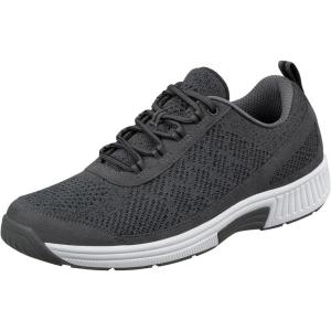 image:imageOrthofeet Mens Orthopedic Lava Stretch Breathable Walking SneakerDark Grey