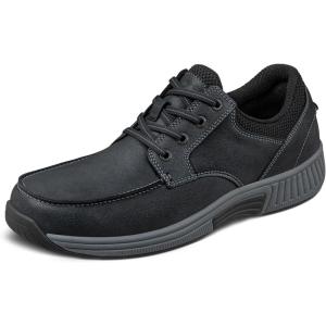 image:imageOrthofeet Mens Orthopedic Leo Leather Casual Shoe with Arch SupportBlack
