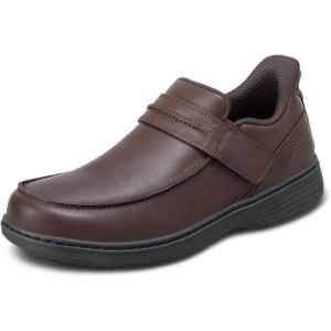 image:imageOrthofeet Mens Orthopedic Xavier HandsFree Leather SlipOn Dress ShoeBrown