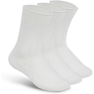 image:imageOrthofeet NonBinding NonConstrictive Circulation Seam Free Casual Dress Socks 3 PackWhite
