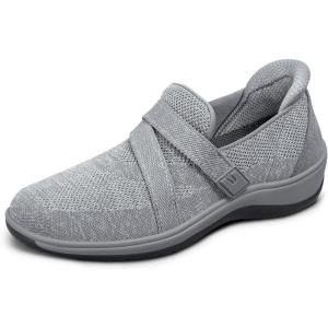 image:imageOrthofeet Womens Orthopedic Amalya SlipOn SlipResistant Casual ShoeGrey