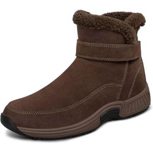 image:imageOrthofeet Womens Orthopedic Bliss HandsFree Faux Fur Lined Suede BootBrown