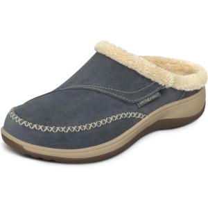 image:imageOrthofeet Womens Orthopedic Charlotte Adjustable Faux Fur Lined SlipperGrey