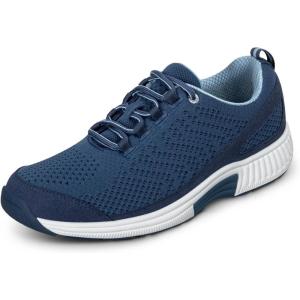 image:imageOrthofeet Womens Orthopedic Coral Stretch Knit Walking SneakerNavyLight Blue
