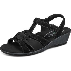image:imageOrthofeet Womens Orthopedic Hope Adjustable Gladiator Wedge SandalBlack