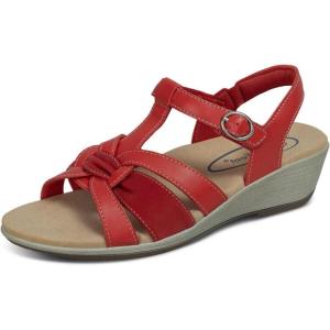 image:imageOrthofeet Womens Orthopedic Hope Adjustable Gladiator Wedge SandalRed