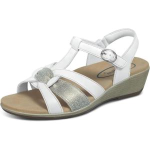 image:imageOrthofeet Womens Orthopedic Hope Adjustable Gladiator Wedge SandalWhite