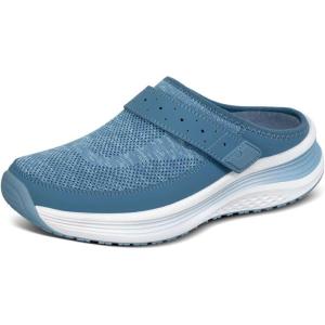 image:imageOrthofeet Womens Orthopedic Iris Water Repellent SlipOn Stretch ClogBlue