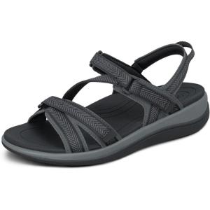 image:imageOrthofeet Womens Orthopedic Lake Adjustable WaterFriendly SandalBlack