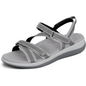 image:imageOrthofeet Womens Orthopedic Lake Adjustable WaterFriendly SandalGrey