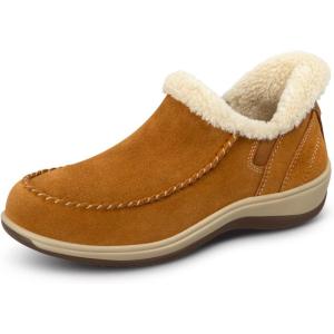 image:imageOrthofeet Womens Orthopedic Lorin HandsFree Faux FurLined SlipperCamel
