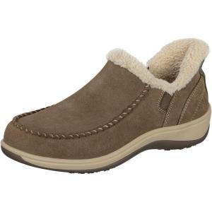 image:imageOrthofeet Womens Orthopedic Lorin HandsFree Faux FurLined SlipperLight Brown