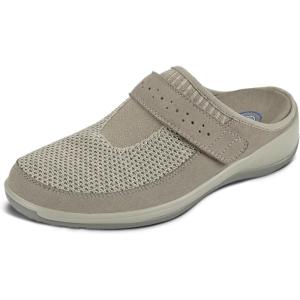 image:imageOrthofeet Womens Orthopedic Louise Adjustable Stretch Clog SlipperTaupe