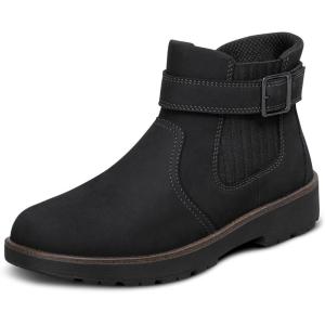 image:imageOrthofeet Womens Orthopedic Scarlett WaterRepellent SideZip Ankle BootBlack
